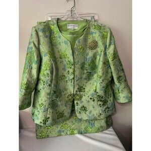 LILY & TAYLOR 3pc JACQUARD SKIRT SUIT plus size 22